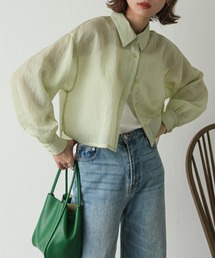 Chillfar | ストライプシアーショートシャツ(シャツ/ブラウス)