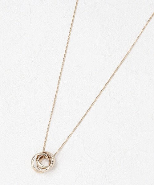 grove(グローブ)の「◆かさねミックスリングネック(ネックレス・レディース・ピンクゴールド/ゴールド・00)」の2枚目の写真