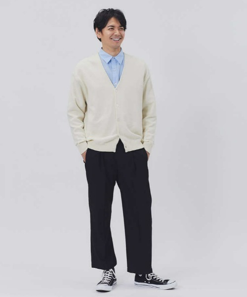 PLUS ONE（プラスワン）の「【PLUS ONE】TRワイドトラウザーイージー（スラックス・メンズ・ブラック/ブルー/ダークベージュ/ベージュ・L/M/XL）」の12枚目の写真