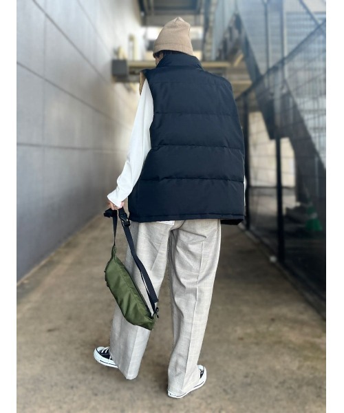 FLAX ライク 1プリーツ ワイド トラウザーズ ‐ヨコストレッチ