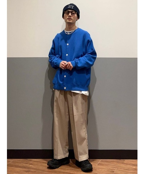 PLUS ONE（プラスワン）の「【PLUS ONE】TRワイドトラウザーイージー（スラックス・メンズ・ブラック/ブルー/ダークベージュ/ベージュ・L/M/XL）」の15枚目の写真