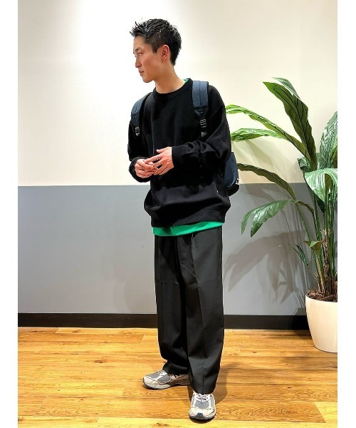 PLUS ONE（プラスワン）の「【PLUS ONE】TRワイドトラウザーイージー（スラックス・メンズ・ブラック/ブルー/ダークベージュ/ベージュ・L/M/XL）」の7枚目の写真