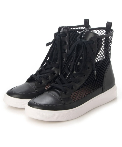 Lucida（ルシーダ）の「【Leo Minor/レオ ミノル】メッシュハイカットスニーカー（スニーカー・レディース・ホワイト/ベージュ/ブラック・35/36/37/38/39）」の12枚目の写真