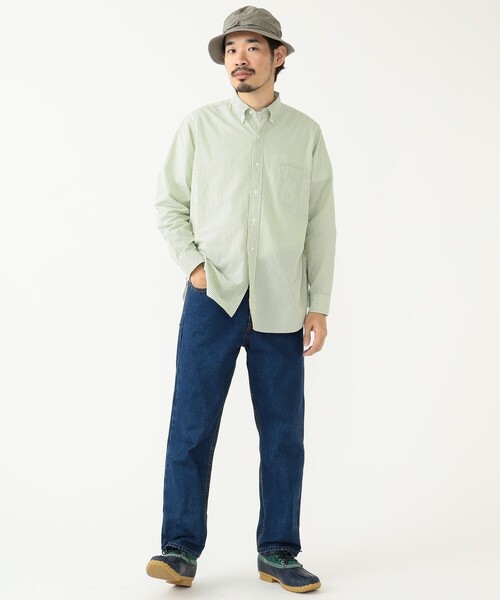 BEAMS PLUS（ビームスプラス）の「BEAMS PLUS / 強撚コットン オックスフォード 5ポケット パンツ（その他パンツ・メンズ・ライトブラウン/オリーブ/インディゴブルー・SMALL/MEDIUM/LARGE/X-LARGE）」の4枚目の写真