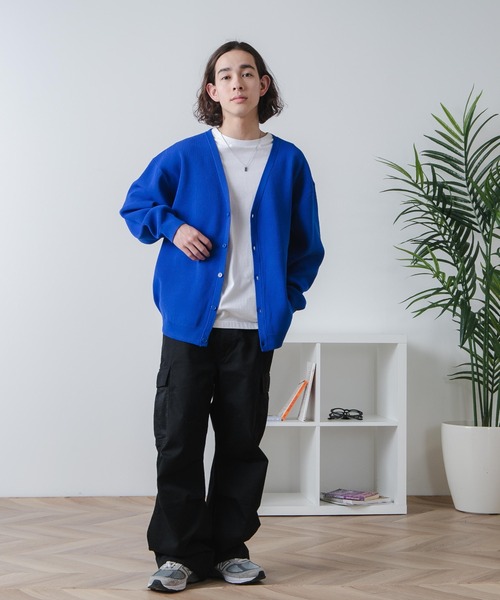 WEGO（ウィゴー）の「WEGO/スポンジカーディガン（カーディガン/ボレロ・メンズ・グリーン/マスタード/オレンジ/ブラック/ブルー・MEDIUM/LARGE）」の11枚目の写真