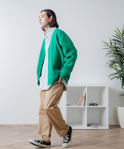 WEGO（ウィゴー）の「WEGO/スポンジカーディガン（カーディガン/ボレロ・メンズ・グリーン/マスタード/オレンジ/ブラック/ブルー・MEDIUM/LARGE）」の10枚目の写真