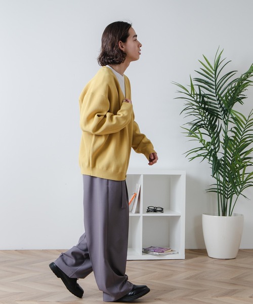 WEGO（ウィゴー）の「WEGO/スポンジカーディガン（カーディガン/ボレロ・メンズ・グリーン/マスタード/オレンジ/ブラック/ブルー・MEDIUM/LARGE）」の8枚目の写真