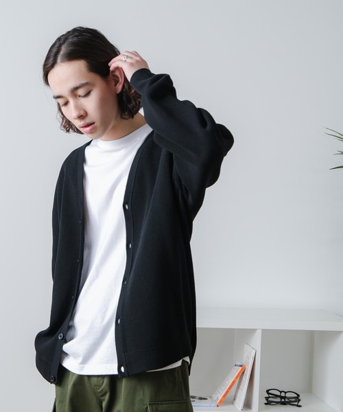 WEGO（ウィゴー）の「WEGO/スポンジカーディガン（カーディガン/ボレロ・メンズ・グリーン/マスタード/オレンジ/ブラック/ブルー・MEDIUM/LARGE）」の13枚目の写真