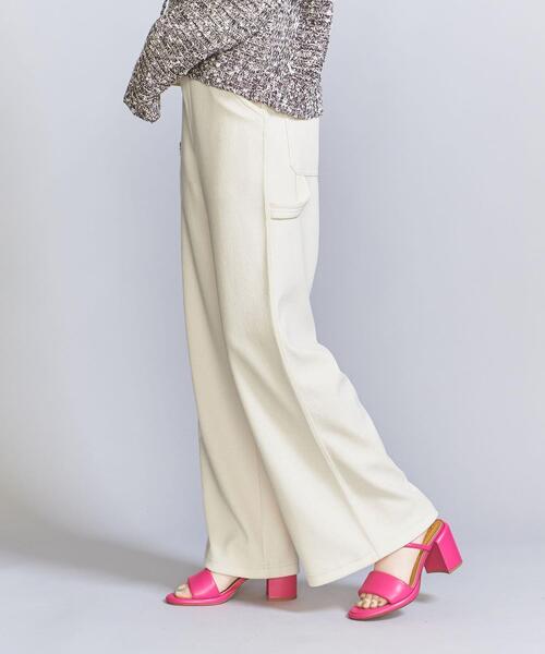 BEAUTY&YOUTH UNITED ARROWS（ビューティーアンドユースユナイテッドアローズ）の「ブークレ ダブル ペインターパンツ -ウォッシャブル-（その他パンツ・レディース・オフホワイト/ブラック・S/M）」の2枚目の写真