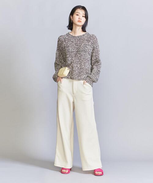 BEAUTY&YOUTH UNITED ARROWS（ビューティーアンドユースユナイテッドアローズ）の「ブークレ ダブル ペインターパンツ -ウォッシャブル-（その他パンツ・レディース・オフホワイト/ブラック・S/M）」の8枚目の写真