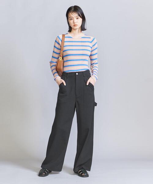 BEAUTY&YOUTH UNITED ARROWS（ビューティーアンドユースユナイテッドアローズ）の「ブークレ ダブル ペインターパンツ -ウォッシャブル-（その他パンツ・レディース・オフホワイト/ブラック・S/M）」の11枚目の写真