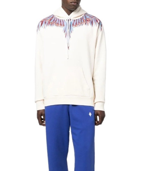 MARCELO BURLON(マルセロ・バーロン)の「【MARCELO BURLON】LINES WINGS REGULAR HOODIE(パーカー・メンズ・ホワイト系その他・M)」の4枚目の写真