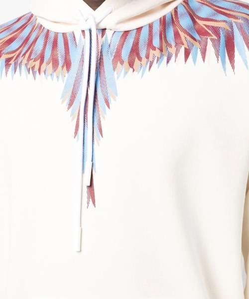 MARCELO BURLON(マルセロ・バーロン)の「【MARCELO BURLON】LINES WINGS REGULAR HOODIE(パーカー・メンズ・ホワイト系その他・M)」の2枚目の写真