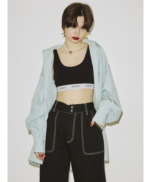 jouetie（ジュエティ）の「オーバーシャツ【ストライプ柄】（シャツ/ブラウス・レディース・オレンジ/ブルー/パープル・MEDIUM）」の11枚目の写真