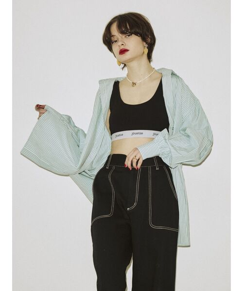 jouetie（ジュエティ）の「オーバーシャツ【ストライプ柄】（シャツ/ブラウス・レディース・オレンジ/ブルー/パープル・MEDIUM）」の12枚目の写真