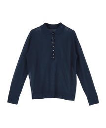 miette | ゴールドボタンシアーポロニット(ニット/セーター)