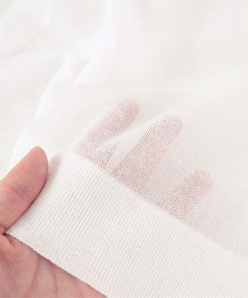 miette（ミエット）の「ゴールドボタンシアーポロニット（ニット/セーター・レディース・ネイビー/ホワイト/ライトグリーン/レッド・FREE）」の12枚目の写真