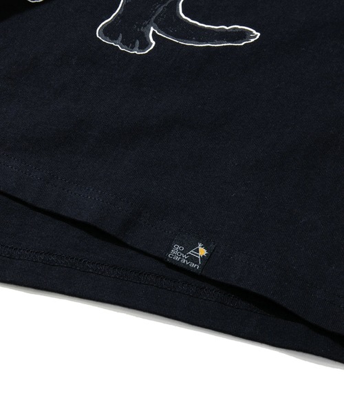 go slow caravan（ゴースローキャラバン）の「USA/C ホットサンド猫ロングスリーブTEE（Tシャツ/カットソー・メンズ・ナチュラル/ブラック・SMALL/MEDIUM/LARGE/X-LARGE）」の7枚目の写真