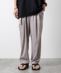 ATTACHMENT | PE/LI ポプリン ベルテッドテーパード フィットトラウザーズ  /  PE/LI POPLIN BELTED TAPERED FIT TROUSERS /(スラックス)