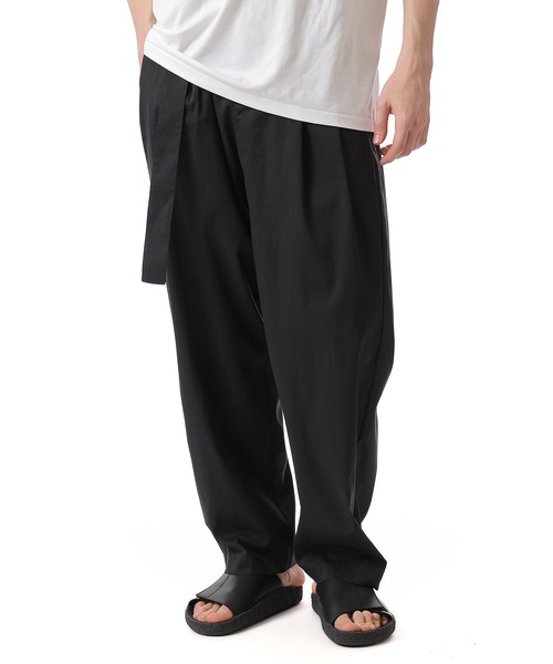 ATTACHMENT(アタッチメント)の「PE/LI ポプリン ベルテッドテーパード フィットトラウザーズ / PE/LI POPLIN BELTED TAPERED FIT TROUSERS /(スラックス・メンズ・ライトグレー/ブラック/スモークピンク/ダークグレー・1/2/3)」の10枚目の写真