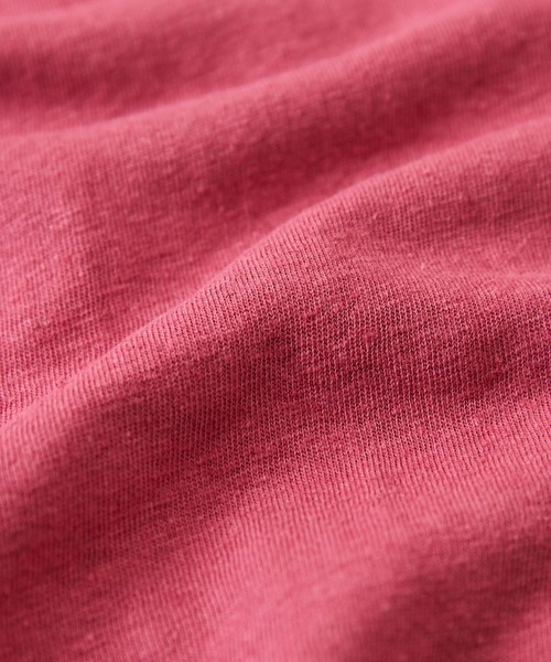 TOBILA（トビラ）の「綿麻天竺ロゴプリント半袖クルーネックTシャツ（Tシャツ/カットソー・レディース・スミクロ/ピンク/ブラウン/ホワイト・M）」の13枚目の写真