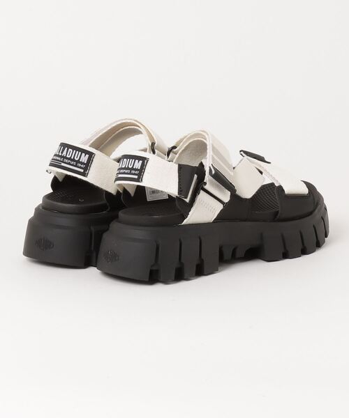 PALLADIUM(パラディウム)の「PALLADIUM/パラディウム REVOLT SANDAL ARMY/レボルト サンダル アーミー(サンダル・レディース・ブラック×ホワイト・23cm/23.5cm/24cm/24.5cm/25cm/22.5cm)」の2枚目の写真