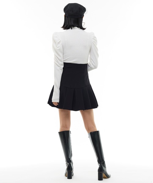 Narcissus(ナルシス)の「【Narcissus】パフネックトップス(Tシャツ/カットソー・レディース・ブラック/ホワイト・FREE)」の9枚目の写真