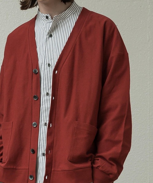 SLICK(スリック)の「ドライアムンゼンVネックカーディガン(カーディガン/ボレロ・メンズ・ブラック/レッド/グリーン/ライトグレー・3/1/2)」の21枚目の写真