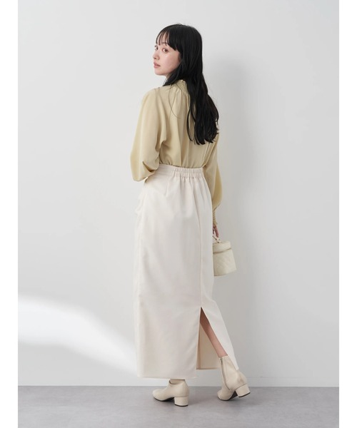 earth music&ecology（アースミュージックアンドエコロジー）の「シャーリングネックブラウス（シャツ/ブラウス・レディース・オフホワイト/イエロー/ライトグレー/ドット・FREE）」の20枚目の写真