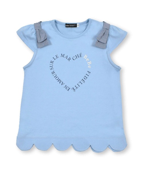 BeBe(ベベ)の「USAコットンハートロゴTシャツ(80~150cm)(Tシャツ/カットソー・キッズ・ブルー/ピンク・80/150/90/120/110/130/140/100)」の14枚目の写真