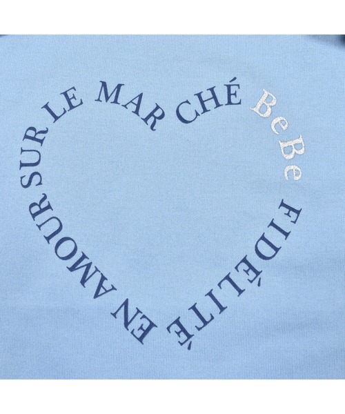 BeBe(ベベ)の「USAコットンハートロゴTシャツ(80~150cm)(Tシャツ/カットソー・キッズ・ブルー/ピンク・80/150/90/120/110/130/140/100)」の6枚目の写真