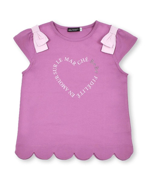 BeBe(ベベ)の「USAコットンハートロゴTシャツ(80~150cm)(Tシャツ/カットソー・キッズ・ブルー/ピンク・80/150/90/120/110/130/140/100)」の21枚目の写真