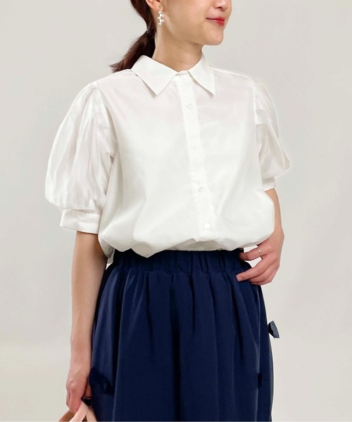 PICCIN(ピッチン)の「オーガンジーレイヤードブラウス(シャツ/ブラウス・レディース・オフホワイト/ブラック・M/L)」の15枚目の写真