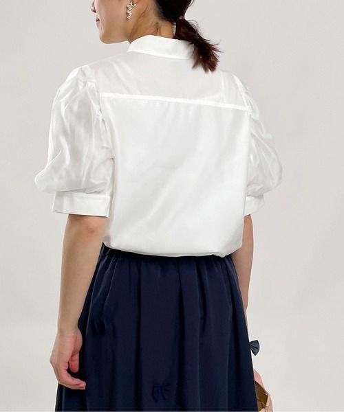 PICCIN(ピッチン)の「オーガンジーレイヤードブラウス(シャツ/ブラウス・レディース・オフホワイト/ブラック・M/L)」の17枚目の写真