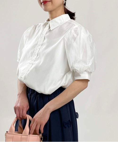 PICCIN(ピッチン)の「オーガンジーレイヤードブラウス(シャツ/ブラウス・レディース・オフホワイト/ブラック・M/L)」の18枚目の写真