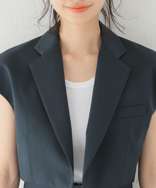 新品　MIOSMOKEY ベスト　ジレ MIOSMOKEY（MIOSMOKEY）の「【MIOSMOKEY/ミオズモーキー】STRIPE