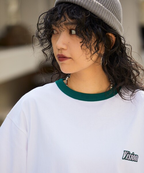 VISION STREET WEAR（ヴィジョンストリートウェア）の「【VISION STREET WEAR/ヴィジョンストリートウェアー】別注バンダナ刺繍リンガーTシャツ【限定展開】（Tシャツ/カットソー・メンズ・グリーン/ブラック・LARGE/X-LARGE/MEDIUM）」の8枚目の写真