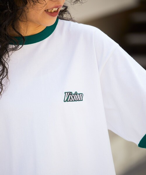 VISION STREET WEAR（ヴィジョンストリートウェア）の「【VISION STREET WEAR/ヴィジョンストリートウェアー】別注バンダナ刺繍リンガーTシャツ【限定展開】（Tシャツ/カットソー・メンズ・グリーン/ブラック・LARGE/X-LARGE/MEDIUM）」の9枚目の写真
