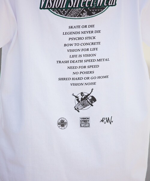 VISION STREET WEAR（ヴィジョンストリートウェア）の「【VISION STREET WEAR/ヴィジョンストリートウェアー】別注バンダナ刺繍リンガーTシャツ【限定展開】（Tシャツ/カットソー・メンズ・グリーン/ブラック・LARGE/X-LARGE/MEDIUM）」の13枚目の写真