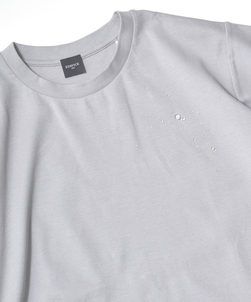 EDIFICE(エディフィス)の「”撥水&汗染み防止機能” プロテック ポンチ Tシャツ(Tシャツ/カットソー・メンズ・チャコールグレー/グリーン/ブラック/ホワイト・SMALL/LARGE/MEDIUM/X-LARGE)」の3枚目の写真