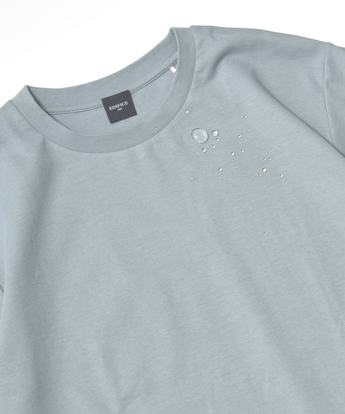 EDIFICE(エディフィス)の「”撥水&汗染み防止機能” プロテック ポンチ Tシャツ(Tシャツ/カットソー・メンズ・チャコールグレー/グリーン/ブラック/ホワイト・SMALL/LARGE/MEDIUM/X-LARGE)」の4枚目の写真