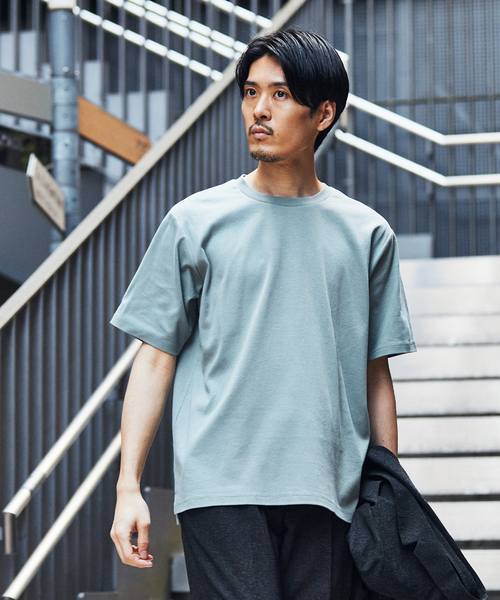 EDIFICE(エディフィス)の「”撥水&汗染み防止機能” プロテック ポンチ Tシャツ(Tシャツ/カットソー・メンズ・チャコールグレー/グリーン/ブラック/ホワイト・SMALL/LARGE/MEDIUM/X-LARGE)」の20枚目の写真