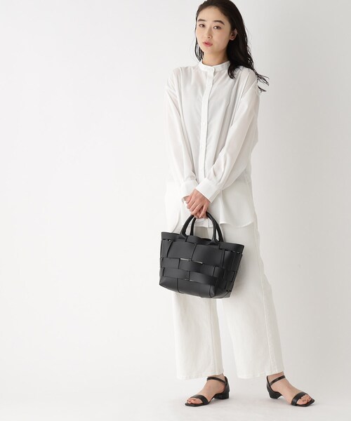 OPAQUE.CLIP（オペークドットクリップ）の「◆メッシュトート（トートバッグ・レディース・オフホワイト/ブラック・00）」の10枚目の写真