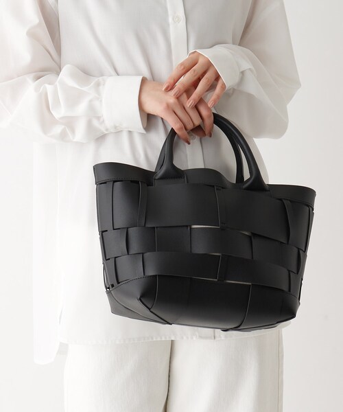 OPAQUE.CLIP（オペークドットクリップ）の「◆メッシュトート（トートバッグ・レディース・オフホワイト/ブラック・00）」の11枚目の写真