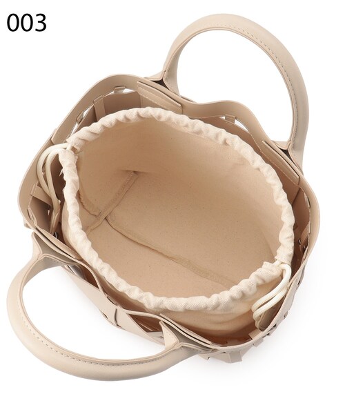 OPAQUE.CLIP（オペークドットクリップ）の「◆メッシュトート（トートバッグ・レディース・オフホワイト/ブラック・00）」の19枚目の写真