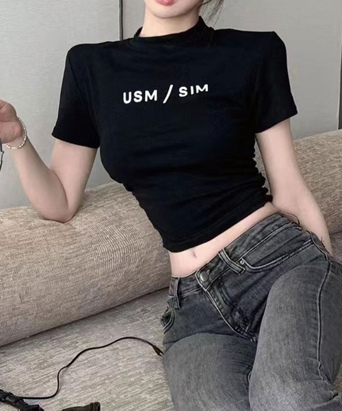 SPIGA（スピーガ）の「ｻｲﾄﾞｼｬｰﾘﾝｸﾞﾛｺﾞTｼｬﾂ（Tシャツ/カットソー・レディース・ホワイト/グレー/ブラック・FREE）」の3枚目の写真