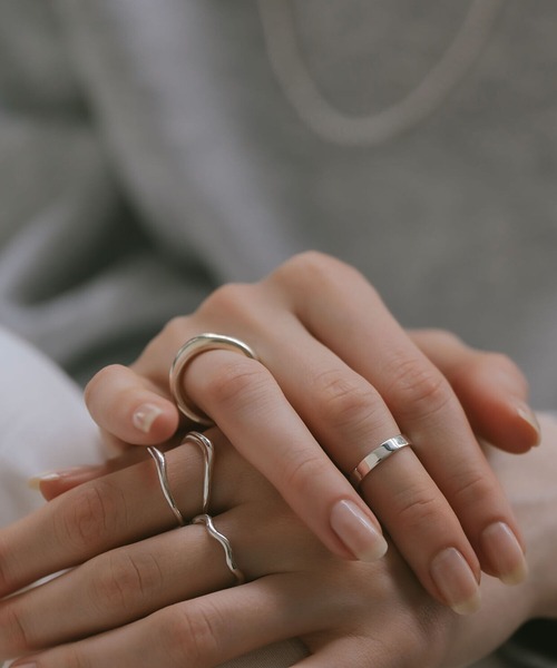 Ops.（オプス）の「ファランジリング アクセサリー リング レディース シルバー925 シンプル 3mm 指輪 華奢 重ね付け【Solone ソロネ】（リング・レディース・シルバー/イエローゴールド・11号/5号/3号/7号/9号/13号）」の13枚目の写真