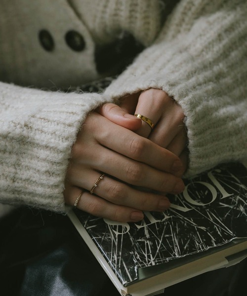 Ops.（オプス）の「ファランジリング アクセサリー リング レディース シルバー925 シンプル 3mm 指輪 華奢 重ね付け【Solone ソロネ】（リング・レディース・シルバー/イエローゴールド・11号/5号/3号/7号/9号/13号）」の11枚目の写真