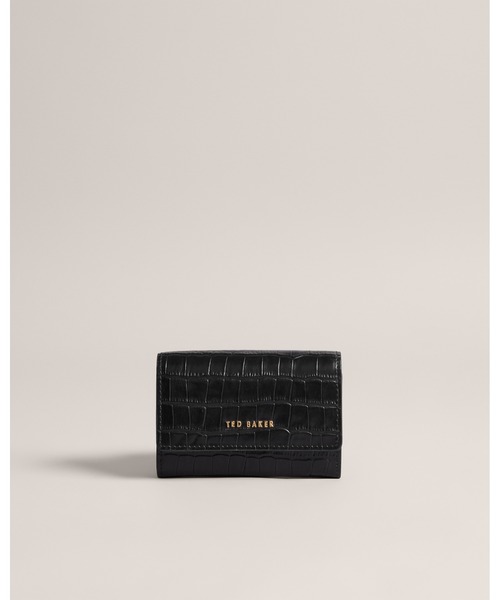Ted Baker（テッドベーカー）の「STEN クロコディテール レザーウォレット(コンパクト財布)（財布・レディース・ブラック/アイボリー・O/S）」の2枚目の写真