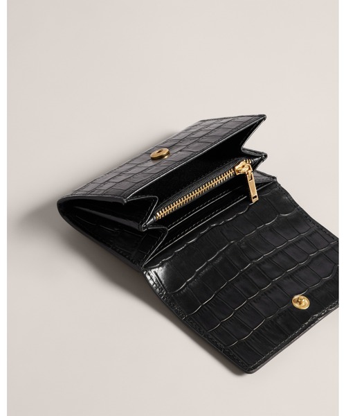 Ted Baker（テッドベーカー）の「STEN クロコディテール レザーウォレット(コンパクト財布)（財布・レディース・ブラック/アイボリー・O/S）」の10枚目の写真